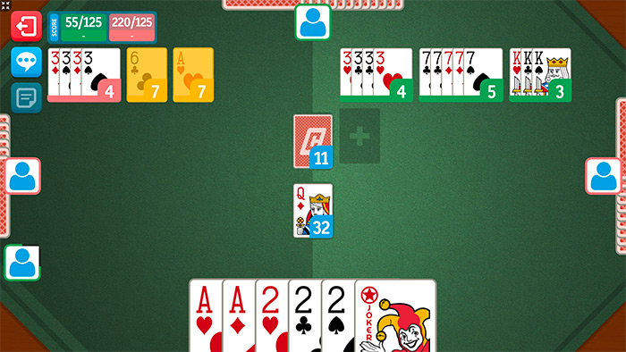 Online Canasta game with  